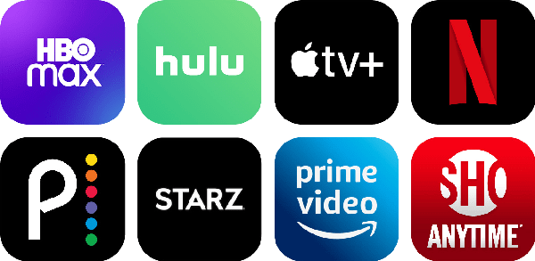 tv streaming services logos